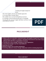 Procurement: Learning Objectives