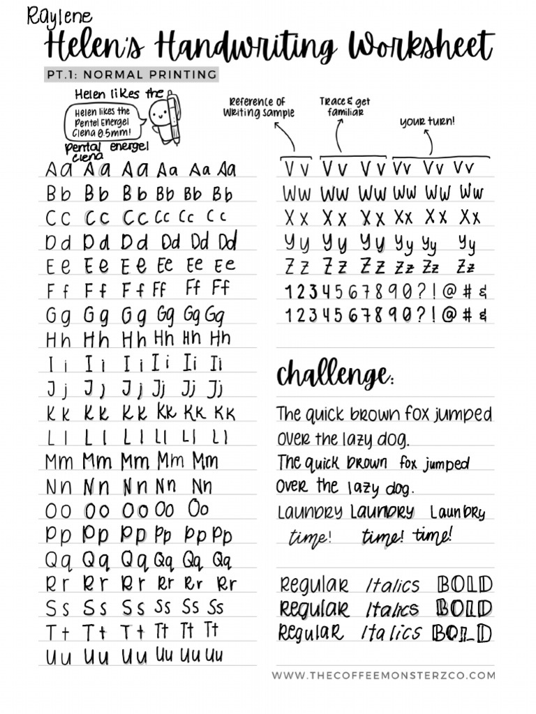 Helen's Handwriting | PDF