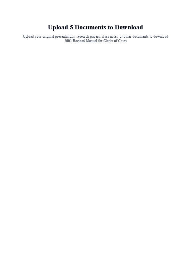 Upload 5 Documents for Download | PDF