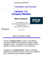 Unit 1: Transistors and Circuits: Compact Models