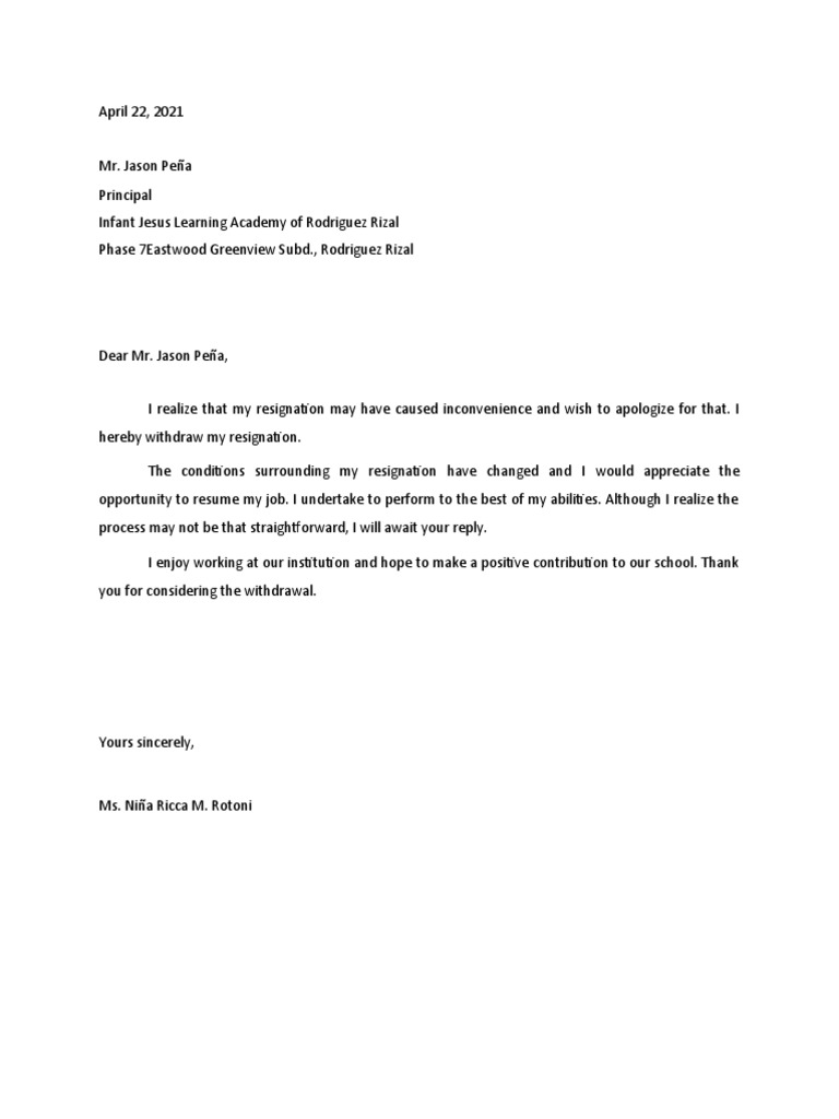Retraction Letter PDF