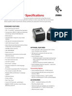 ZD620™ Printer Specifications: Standard Features