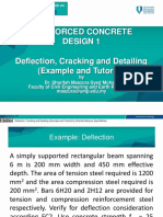 Reinforced Concrete Design 1 Deflection, Cracking and Detailing (Example and Tutorial)