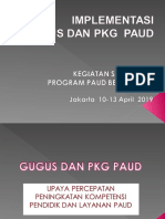 Materi Implementasi Gugus Paud-Pkg Paud Bu Mei 2018