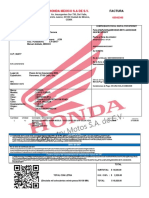 Honda Mexico S.A de S.V.: Factura