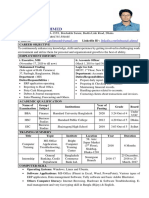 CV of Mustak Ahmed