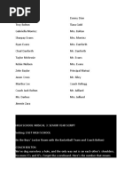 Cast List and SCRIPT For High School Musical 3 - 2011