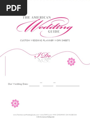 TAWG Wedding Planner Worksheets 1