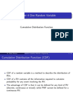 Chapter 4 One Random Variable: Cumulative Distribution Function