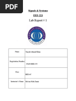 Lab Report # 1: Signals & Systems EEE-223