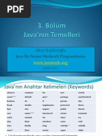 Bölüm Java'nın Temelleri