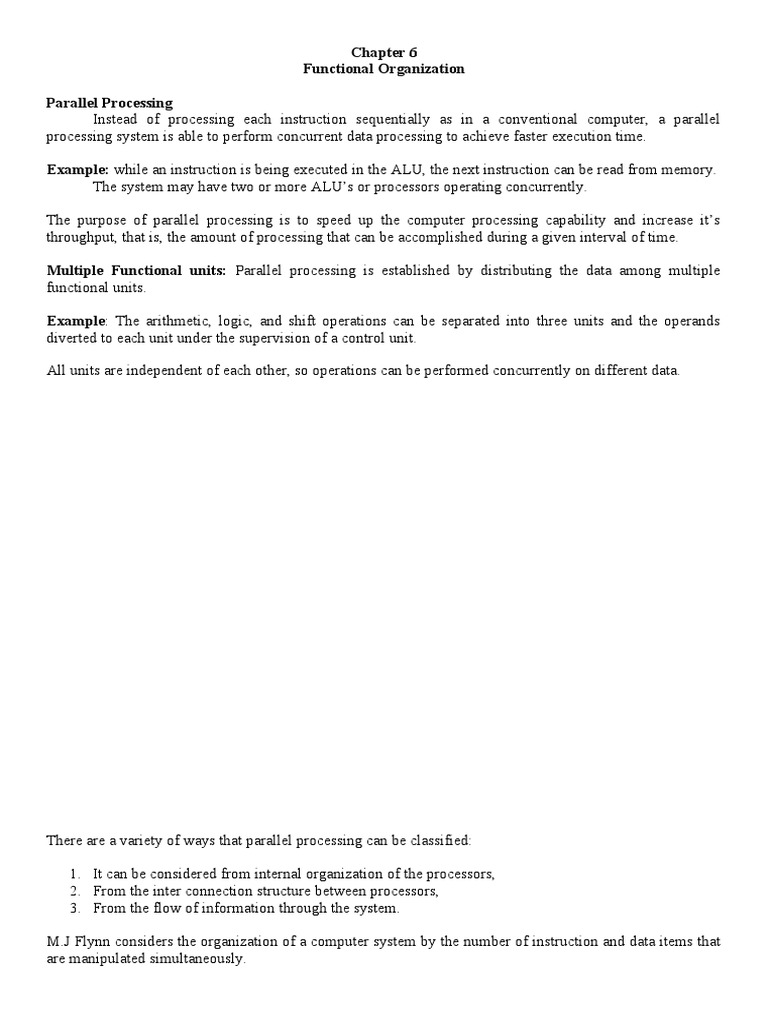 COA Chapter 6 | PDF | Parallel Computing | Central Processing Unit