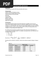 EXPERIMENT 9: Interfacing ADC With Sensors: Objectives