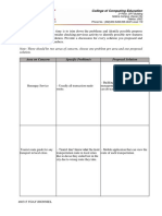 Let's Analyze: Activity 1: Your Task This Time Is To Trim Down The Problems and Identify Possible Propose