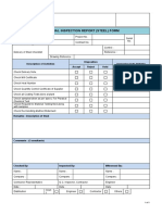 Material Inspection Report Steel Form