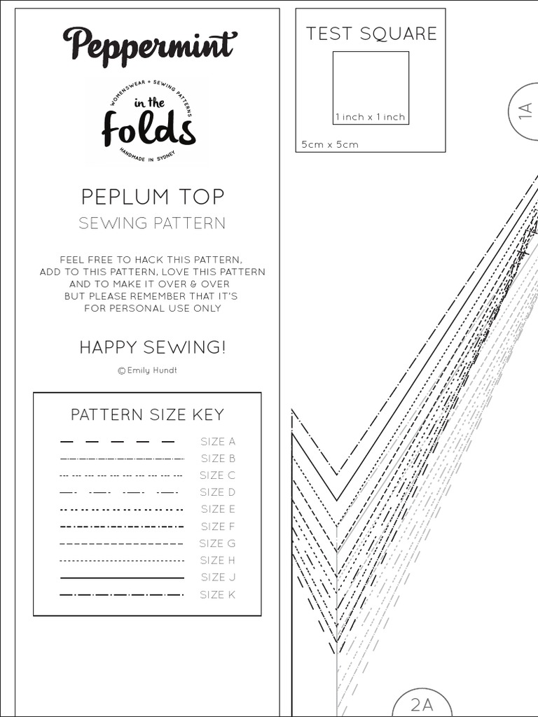 Free Peplum Top Sewing Pattern | PDF | Sewing | Textile Arts