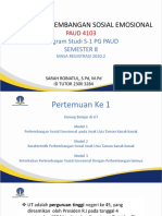 Metode Pengembangan Sosial Emosional: Program Studi S-1 PG PAUD Semester 8