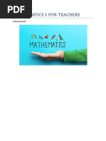 Mathematics 1 For Teachers: Mte1501 Notes