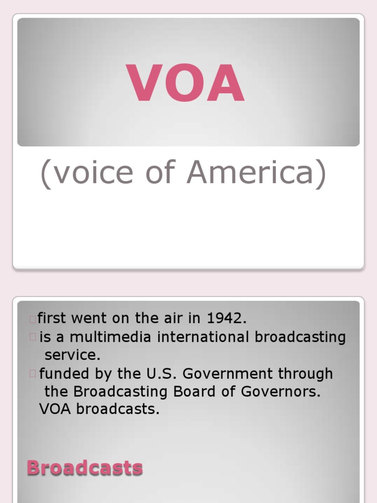 Voice of America | PDF | Public Sphere | Communication