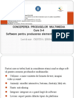 Conceperea Produselor Multimedia Curs 3-4 Software Pentru Producerea Elementelor Multimedia