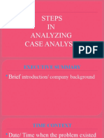 Steps in Analyzing Case Study