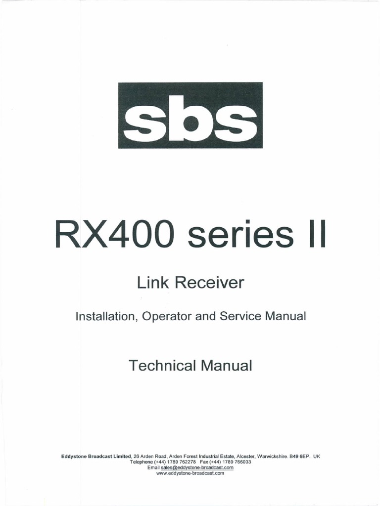 RX400 Manual | PDF
