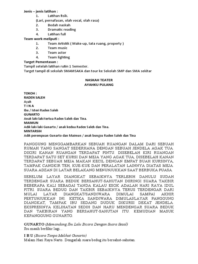 Naskah Teater | PDF