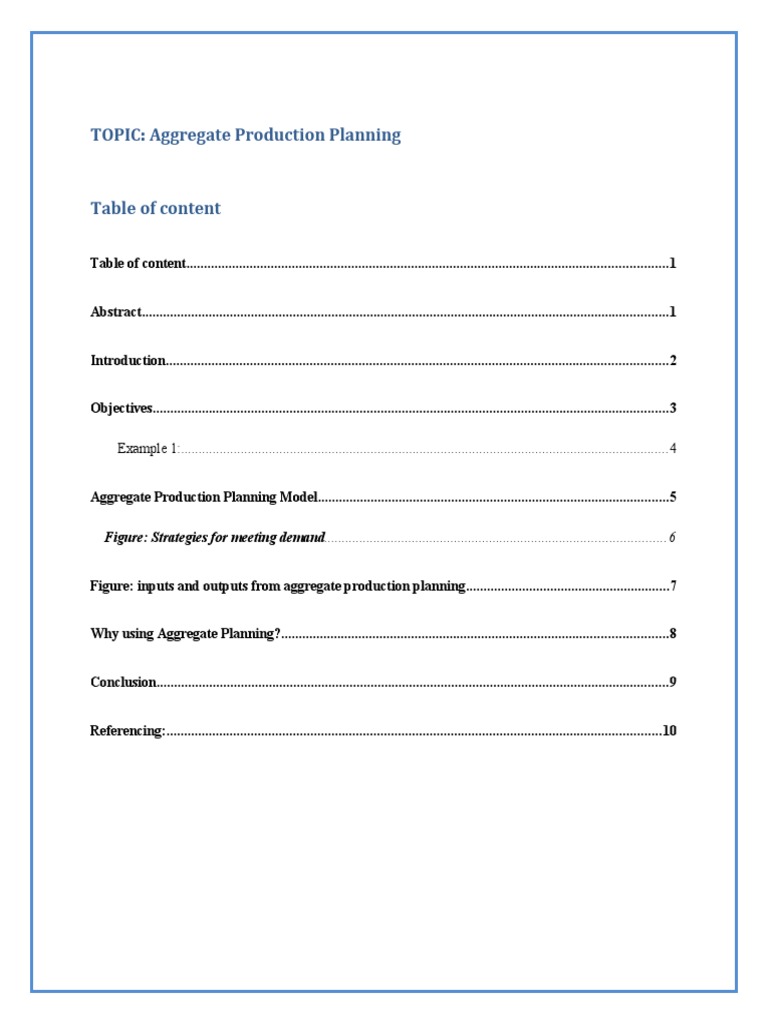 Understanding Aggregate Production Planning | PDF | Inventory | Demand