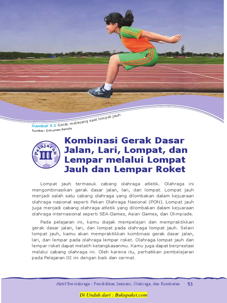 Bab Iii Kombinasi Gerak Dasar Jalan Lari Lompat Dan Lempar Melalui Lompat Jauh Dan Lempar Roket Pdf