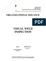 Visual Weld Inspection: Organizational Issuance