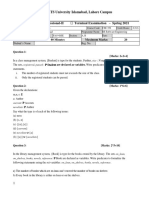 C OMSATS University Islamabad, Lahore Campus: Sessional-1 Sessional-II Terminal Examination - Spring 2021