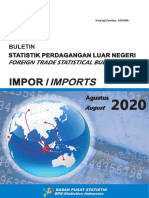 Buletin Statistik Perdagangan Luar Negeri Impor Agustus 2020