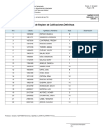 Acta de Registro de Calificaciones Definitivas