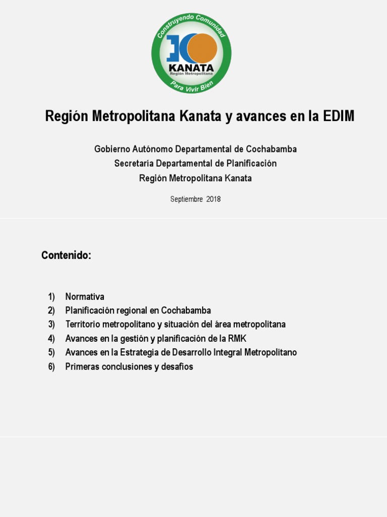 Presentacion EDIM 27082018 | PDF | Sustentabilidad | Planificación urbana