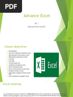 Advanced Excel Sheet