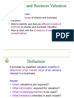 Topic 4 - Share and Business Valuation