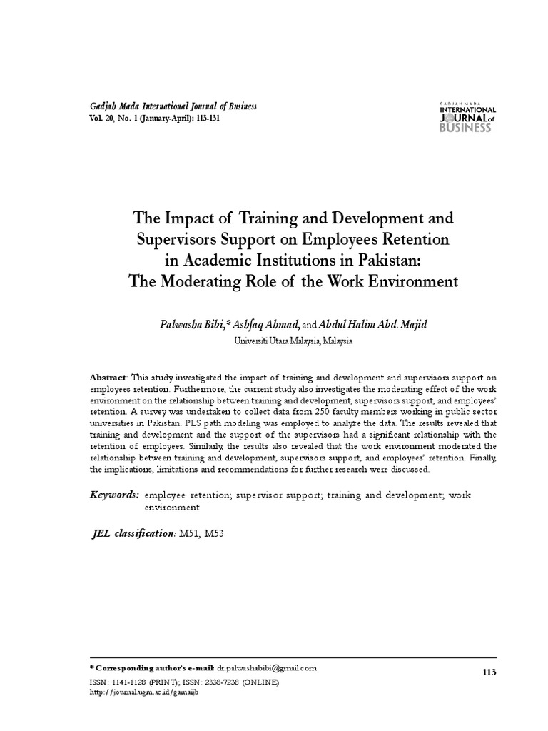 Impact of Training on Employee Retention | PDF | Employee Retention ...