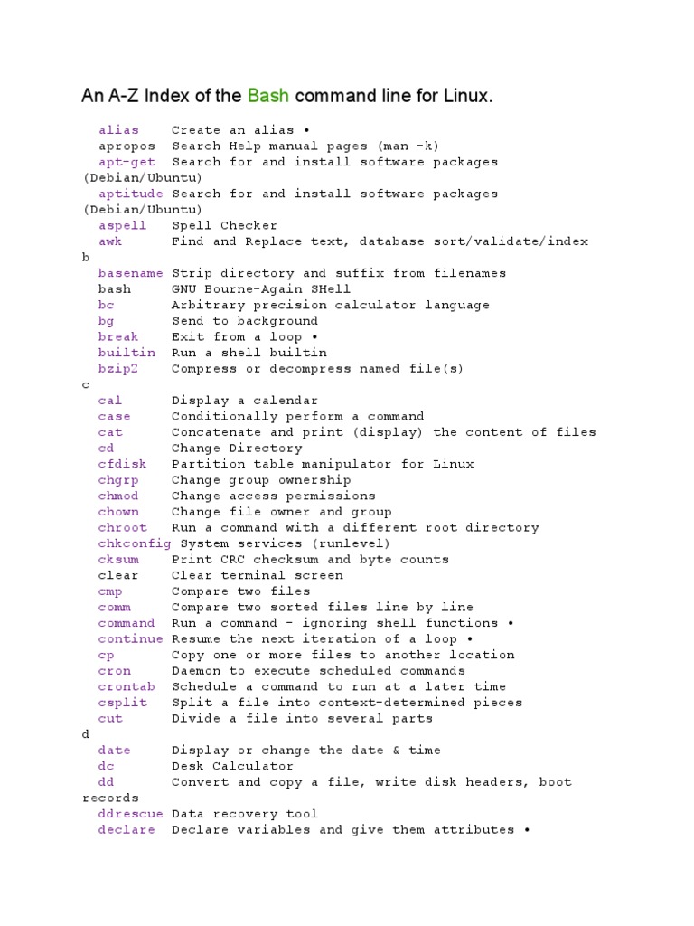 Linux Command Dictionary | PDF | Computer File | Computer Engineering