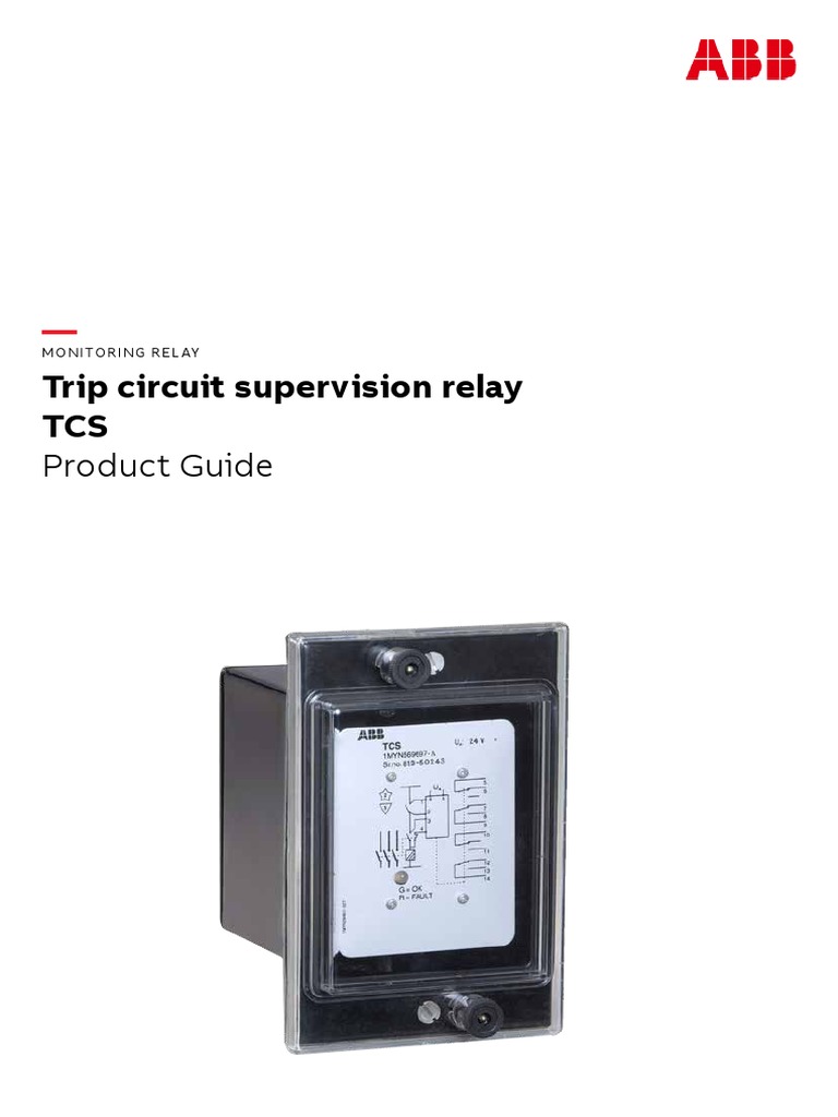Trip Circuit Supervision Relay TCS Product Guide PDF Relay Electrical Network