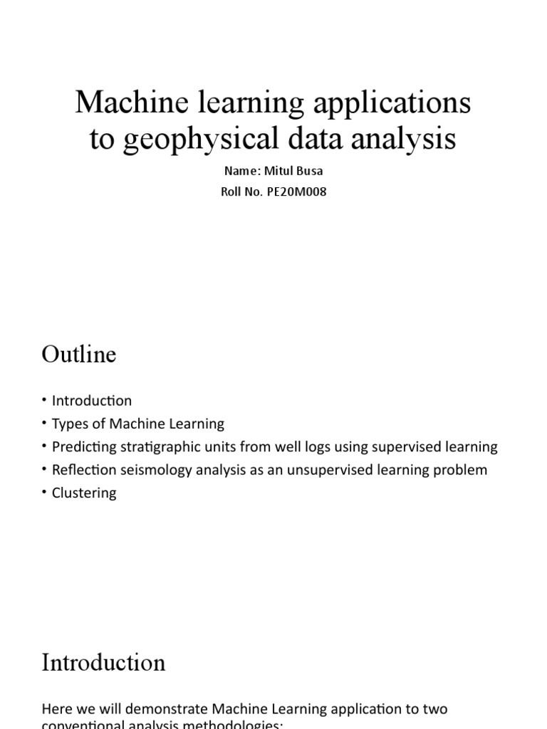 Machine Learning in Geophysics Analysis | PDF | Reflection Seismology ...