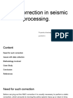 Static Correction in Seismic Processing.: Priyanshu Bhardwaj Pe20m012