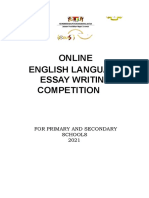 Online English Language Essay Writing Competition - 2021