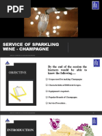 Service of Sparkling Wine - Champagne