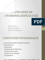Corticoides en Otorrinolaringologia