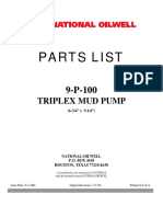 NOV National 9P100 Mud Pump Parts List Book