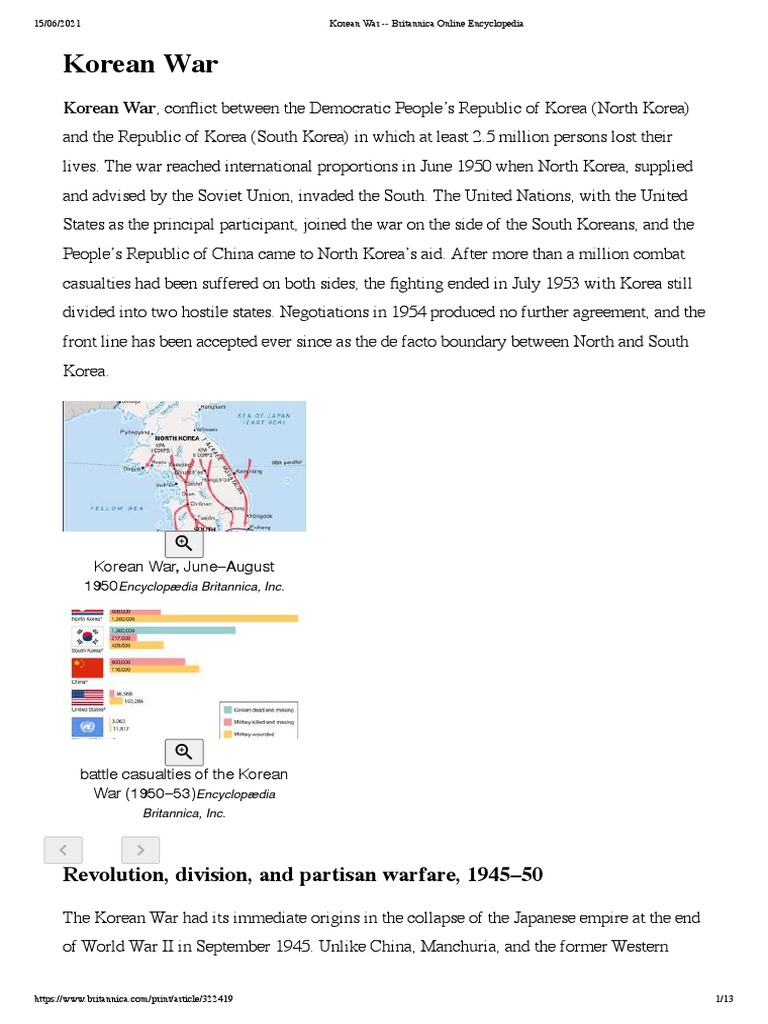 Korean War - 1 | PDF | Korean War | Battle Of Chosin Reservoir