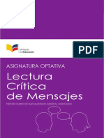 Asignatura Optativa Lectura Critica de Mensajes LL 3BGU