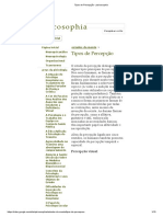 Tipos de Percepção - Pisicosophia