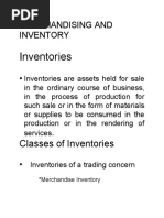 Merchandising and Inventory