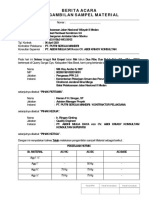 Berita Acara Pengambilan Sample Material